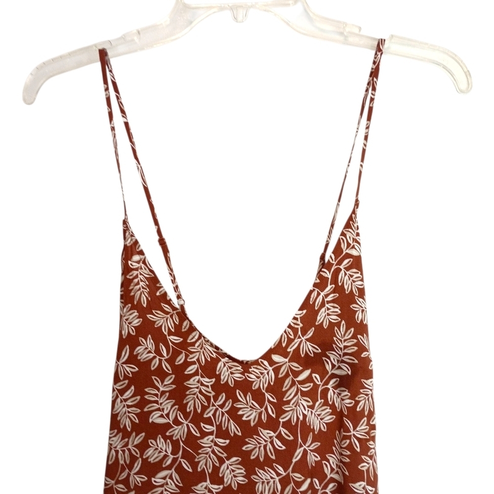 Old Navy - Elegant Floral brown/cream Maxi Dress - Size XL Tall - Picture 2 of 7